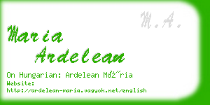 maria ardelean business card